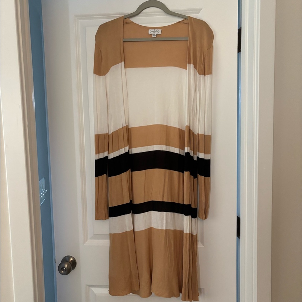 Mud Pie Tan and Black Cardigan